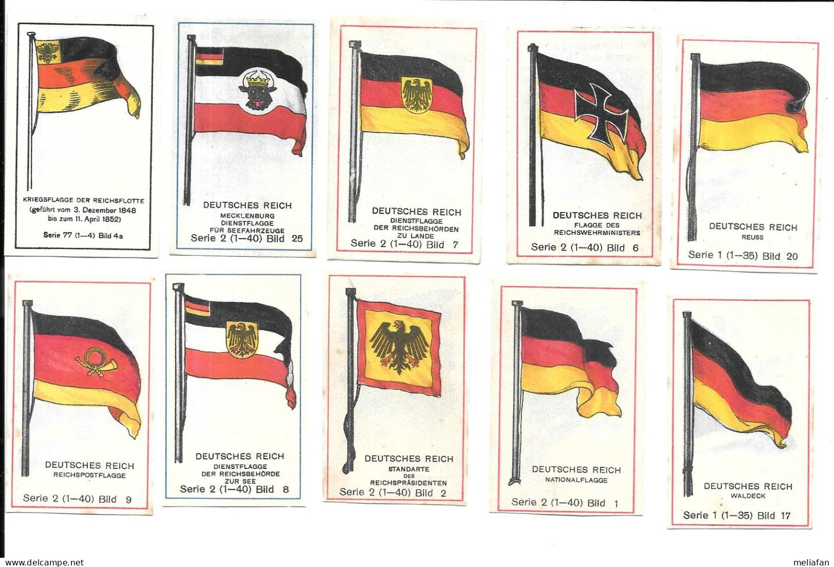 ED10 - VIGNETTES CIGARETTES MASSARY - DRAPEAUX ALLEMANDS - Other Brands