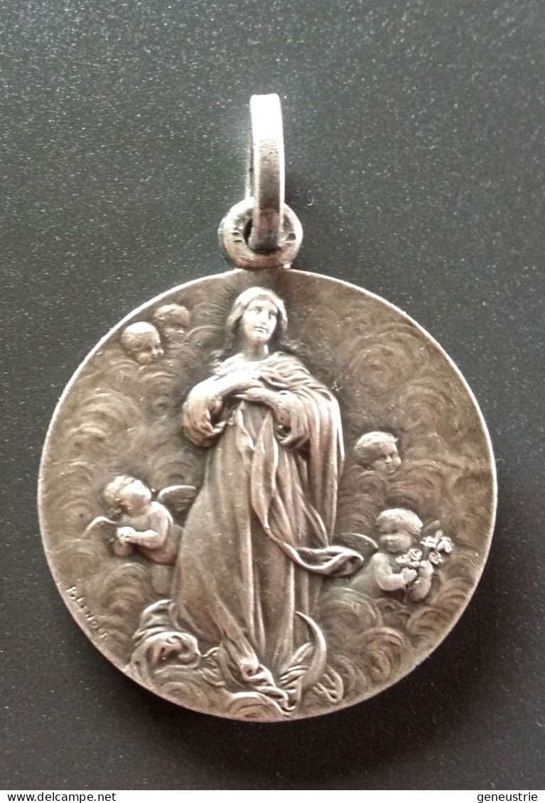 Pendentif Médaille Religieuse Début XXe "Assomption De La Vierge / Sacré-Coeur De Jésus" Religious Medal - Religion & Esotérisme