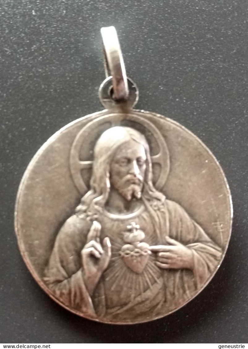 Pendentif Médaille Religieuse Début XXe "Assomption De La Vierge / Sacré-Coeur De Jésus" Religious Medal - Religion &  Esoterik