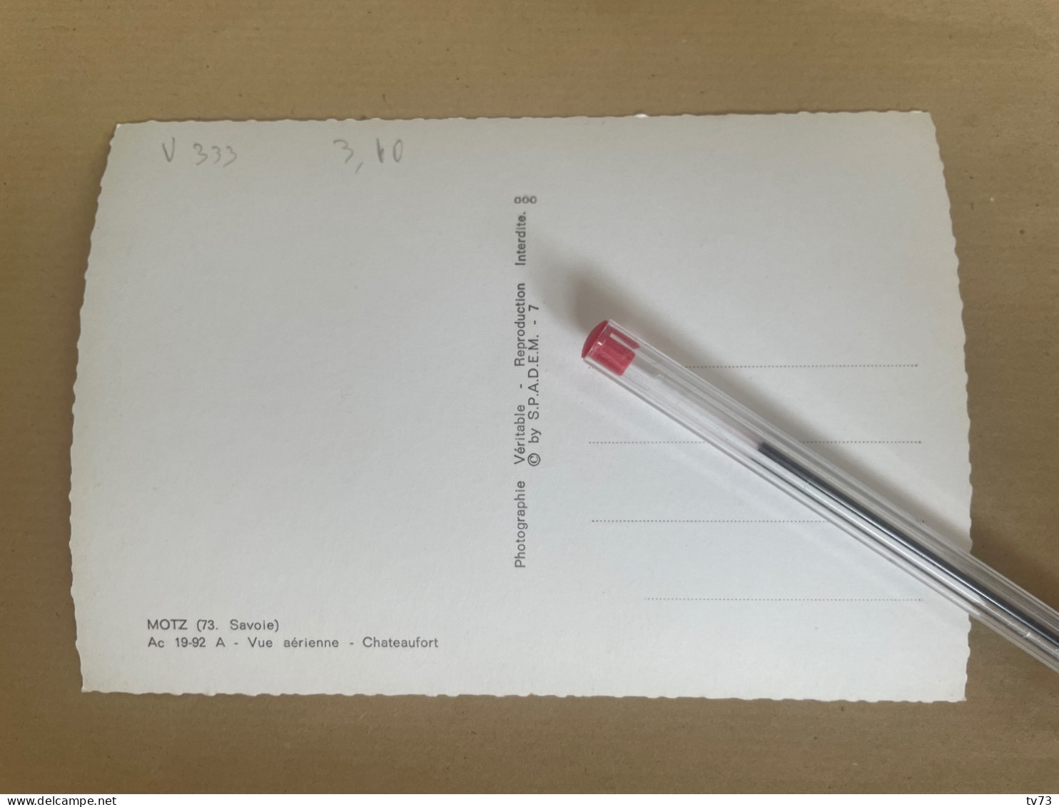 V333 - MOTZ  Vue Aérienne - Chateaufort  - Savoie - Otros & Sin Clasificación