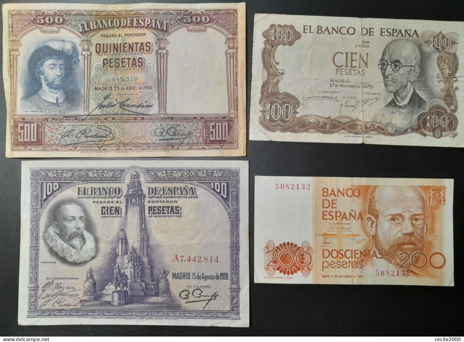 SPAIN BANKNOTE LOT 25 To 500 PESETAS 1928 To 1980 CIRCULATED BILLETE ESPAÑA LOTE 12 BILLETES*COMPRAS MULTIPLES CONSULTAR - 1-2-5-25 Pesetas