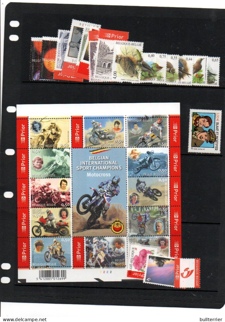 BELGIUM - 2004 -SELECTION ISSUES MINT NEVER HINGED , Face Value =47 .58 Euros - Unused Stamps