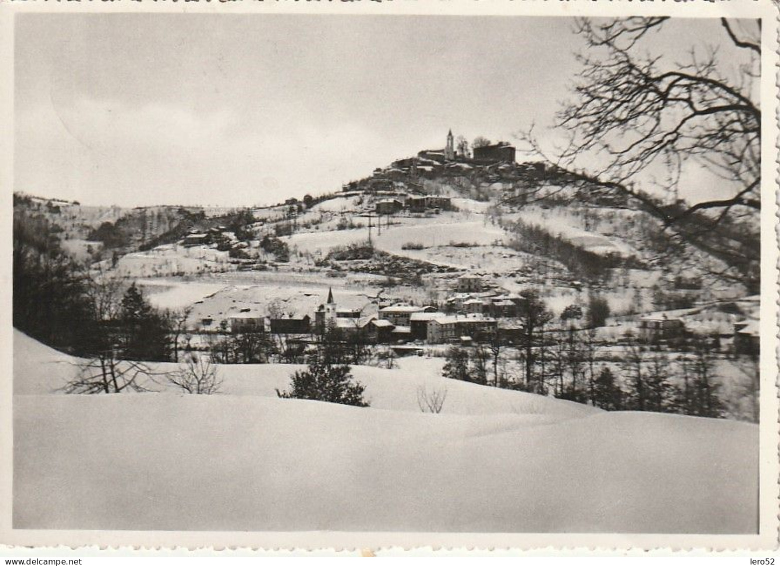 SALE LANGHE VEDUTA PANORAMICA INVERNALE ANNO 1953 VIAGGIATA - Cuneo