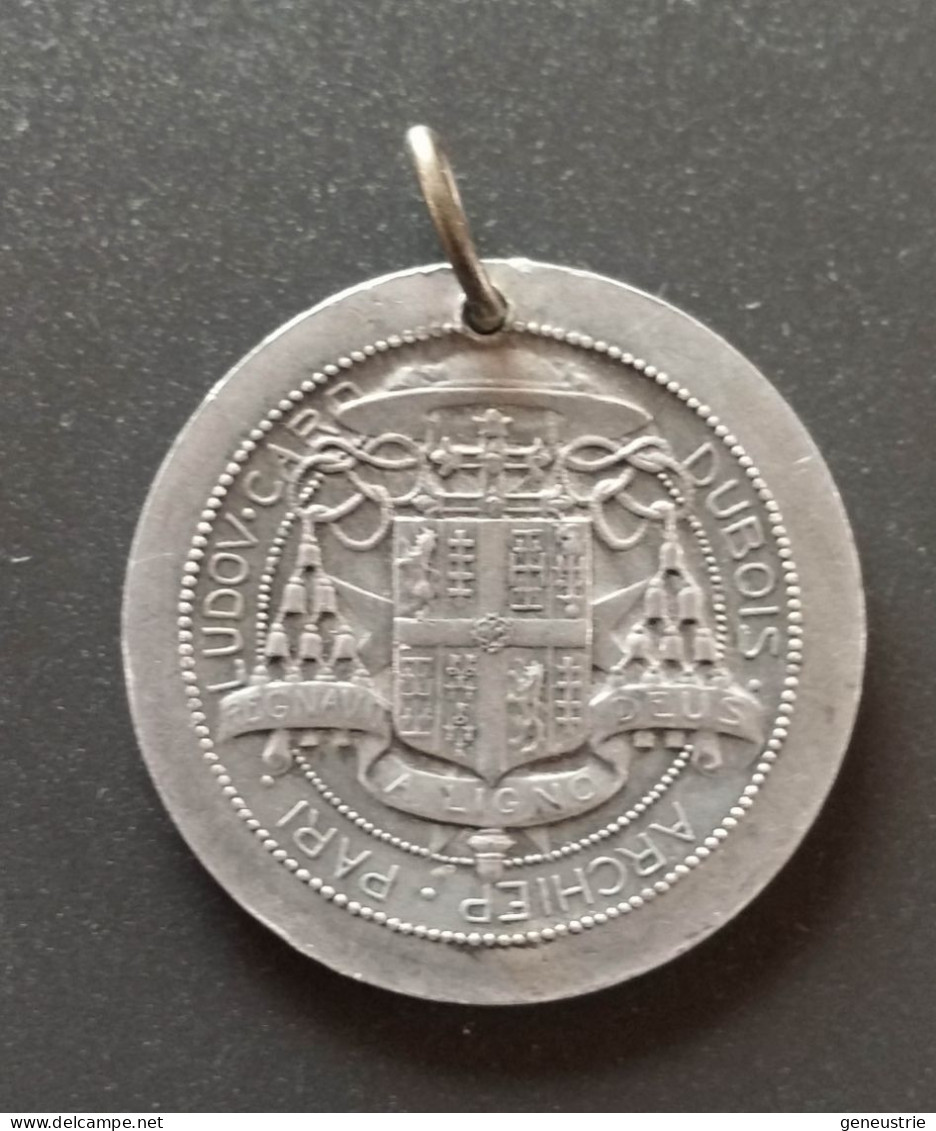 Pendentif Médaille Religieuse Début XXe "Saint Louis / Cardinal Louis Dubois, Archevêque De Paris" Religious Medal - Godsdienst & Esoterisme