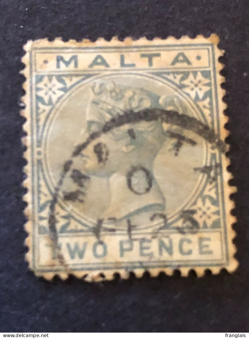 MALTA  SG 23  2d Grey See Scan For SW Corner Perforation - Malta (...-1964)