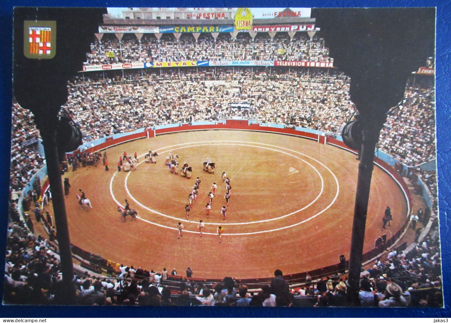 CPM CARTE POSTALE TAUROMACHIE - LES ARÈNES DE BARCELONE (  ESPAGNE ) - Corrida