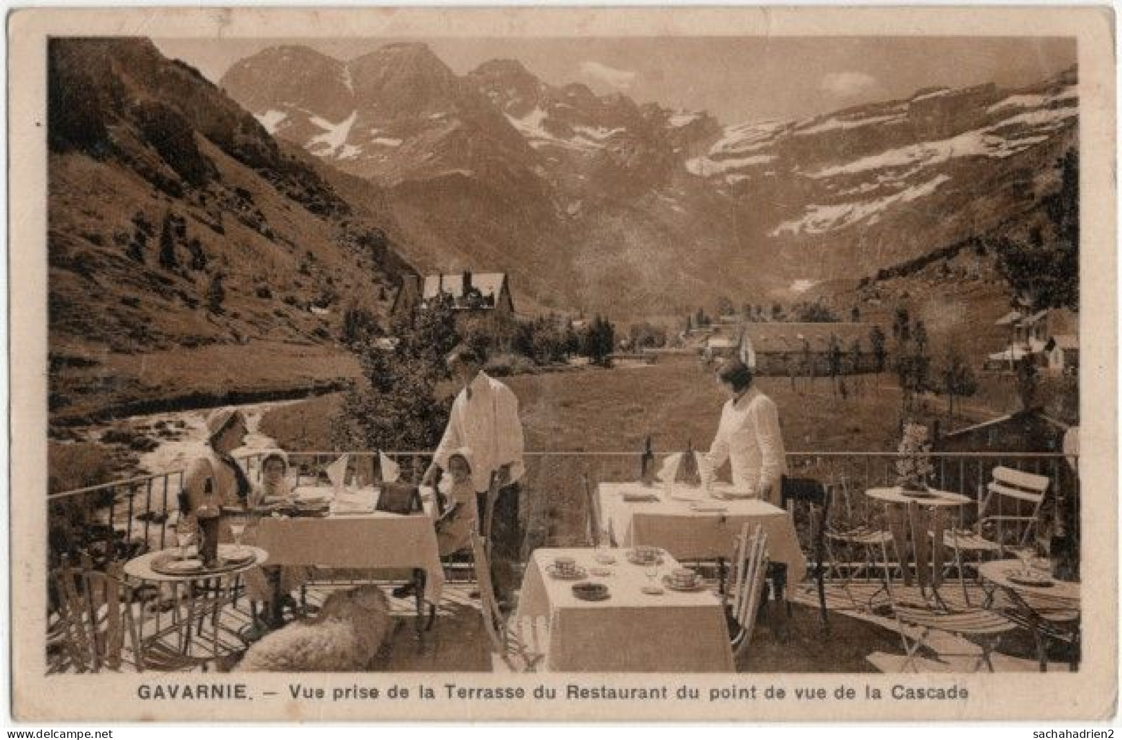 65. GAVARNIE. Vue Prise De La Terrasse Du Restaurant Du Point De Vue De La Cascade - Gavarnie