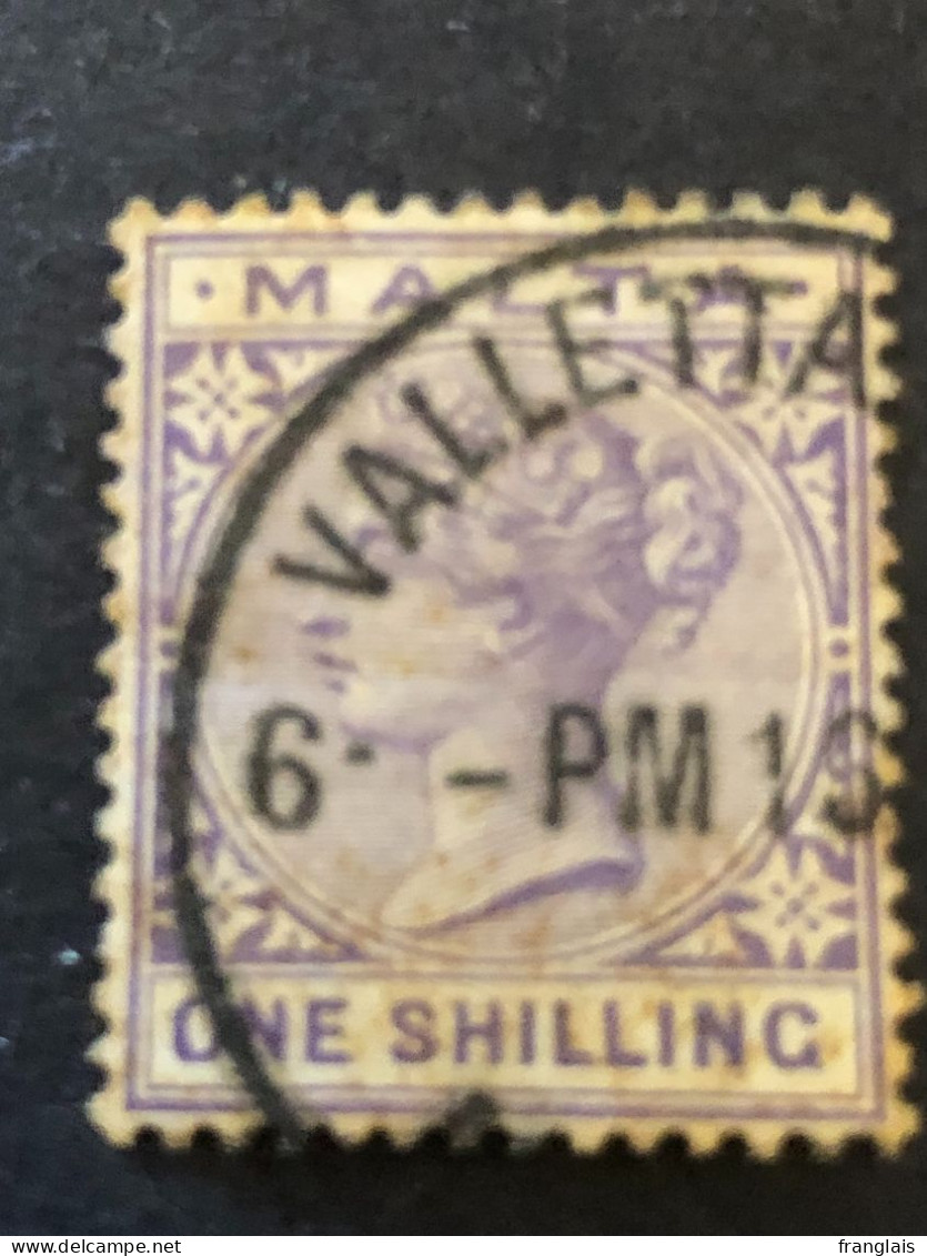 MALTA  SG 29  1s Pale Violet FU - Malta (...-1964)