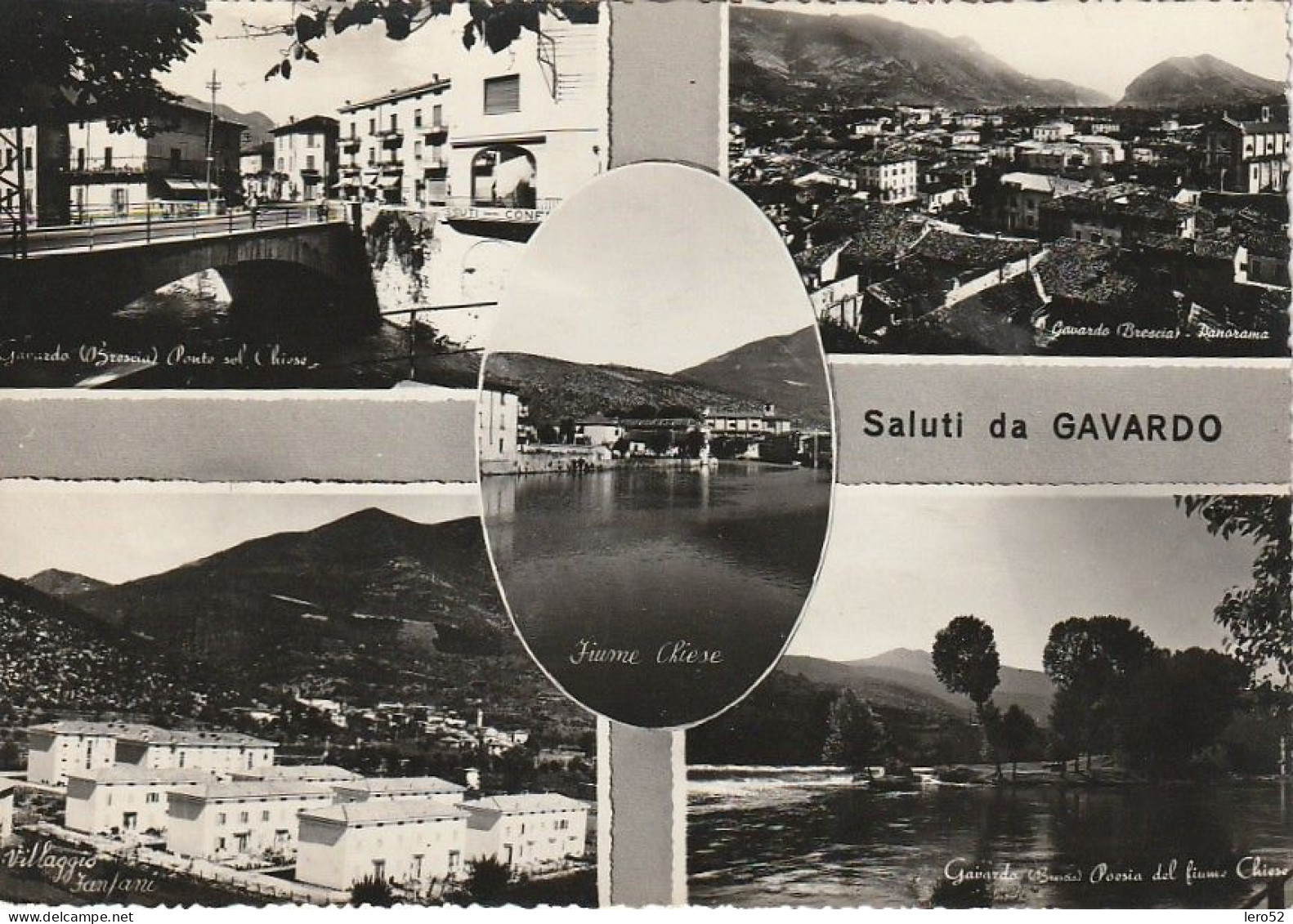 SALUTI DA GAVARDO VEDUTINE ANNO 1956 VIAGGIATA - Brescia