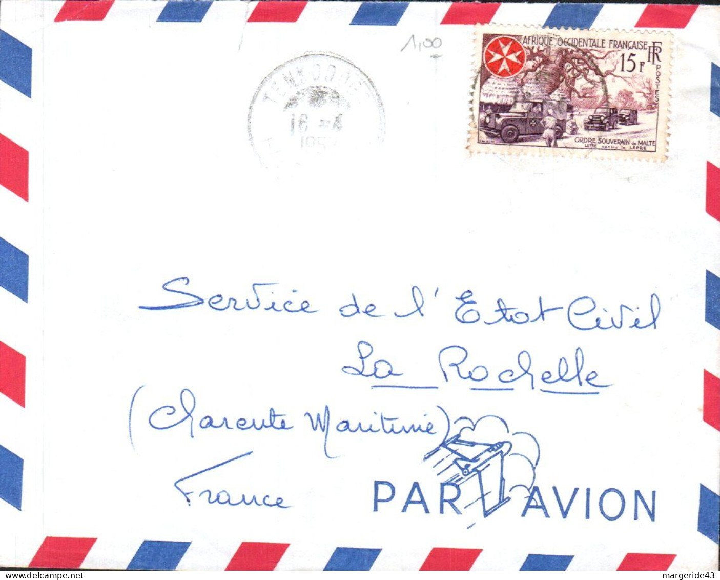 A O F SEUL SUR  LETTRE POUR LA FRANCE 1957 - Briefe U. Dokumente