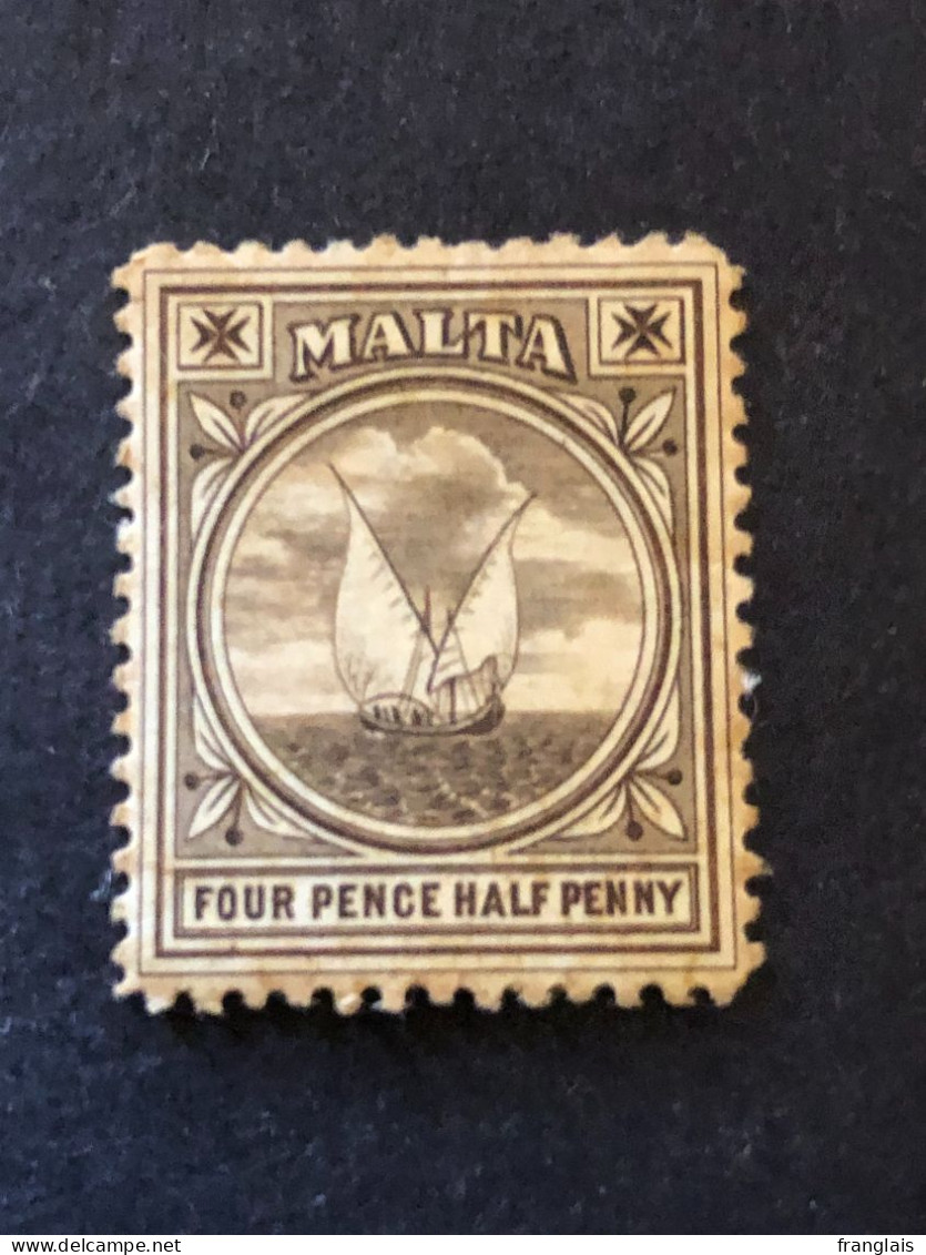 MALTA  SG 32  4½d Sepia  MH* With Some Toning  CV £27 - Malte (...-1964)