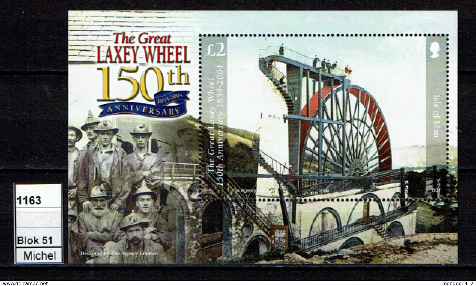 Isle Of Man - 2004 - MNH - The Great Laxey Wheel, Waterwheel, Waterrad, Roue à Eau - Man (Ile De)