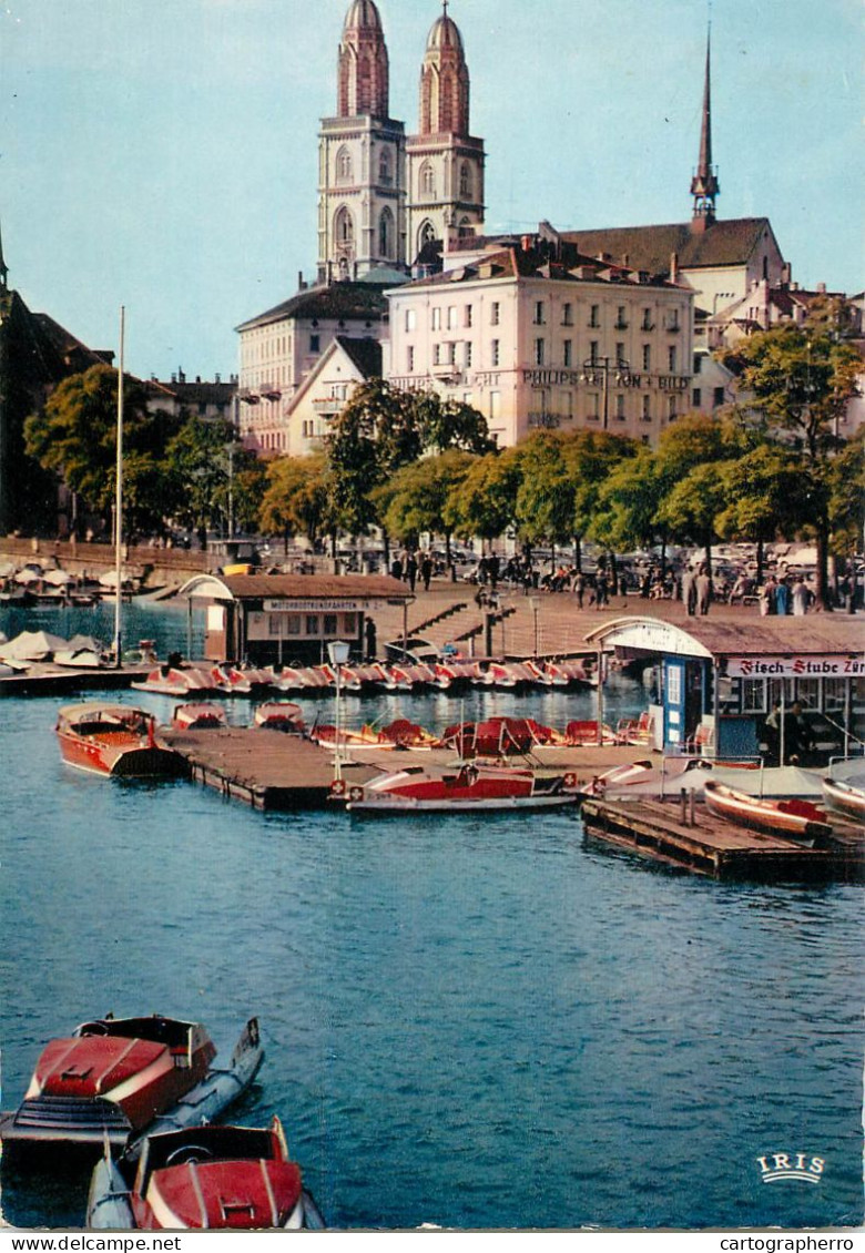 Navigation Sailing Vessels & Boats Themed Postcard Zurich Harbour Hydrobicycle - Veleros
