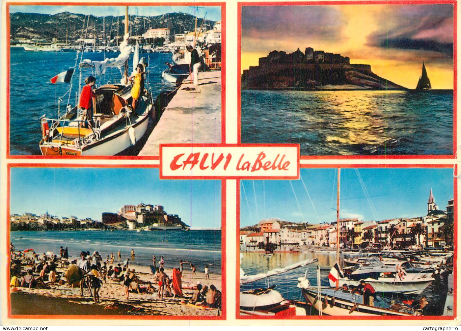 Navigation Sailing Vessels & Boats Themed Postcard Calvi La Belle Yacht - Voiliers