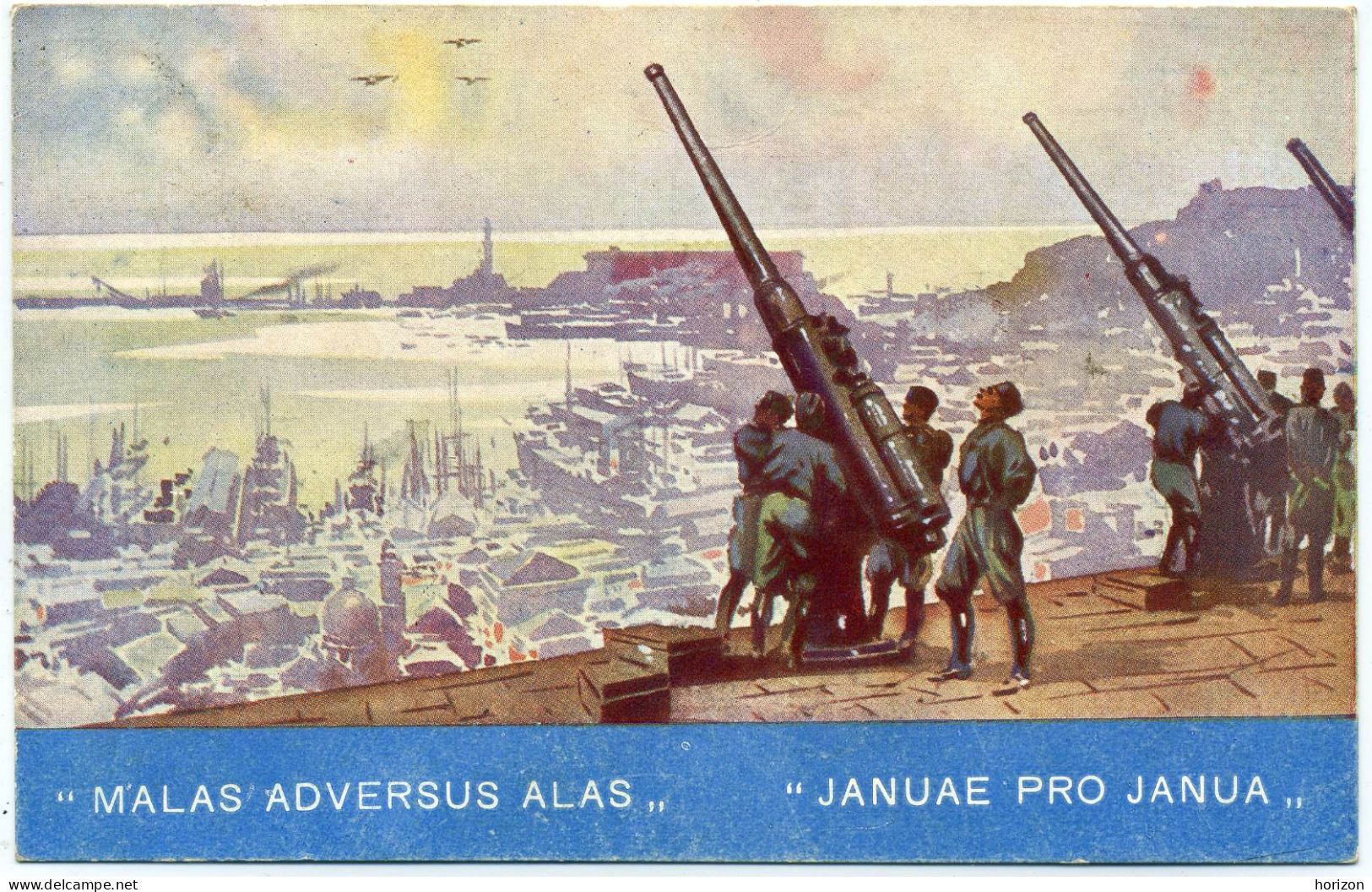 G.221  Genova - 2a  LEGIONE M.D.I.C.A.T. - "Malas Adversus Alas"  - "Januae Pro Janua" - 1940 - Guerre 1939-45
