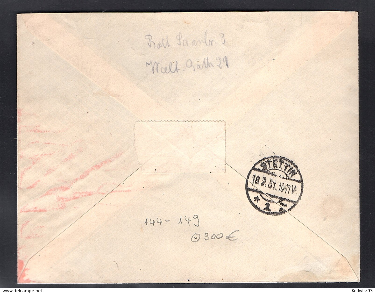 Saargebiet R-Brief Mit Mi.-Nr. 144-149 Mit AK-st. - Other & Unclassified