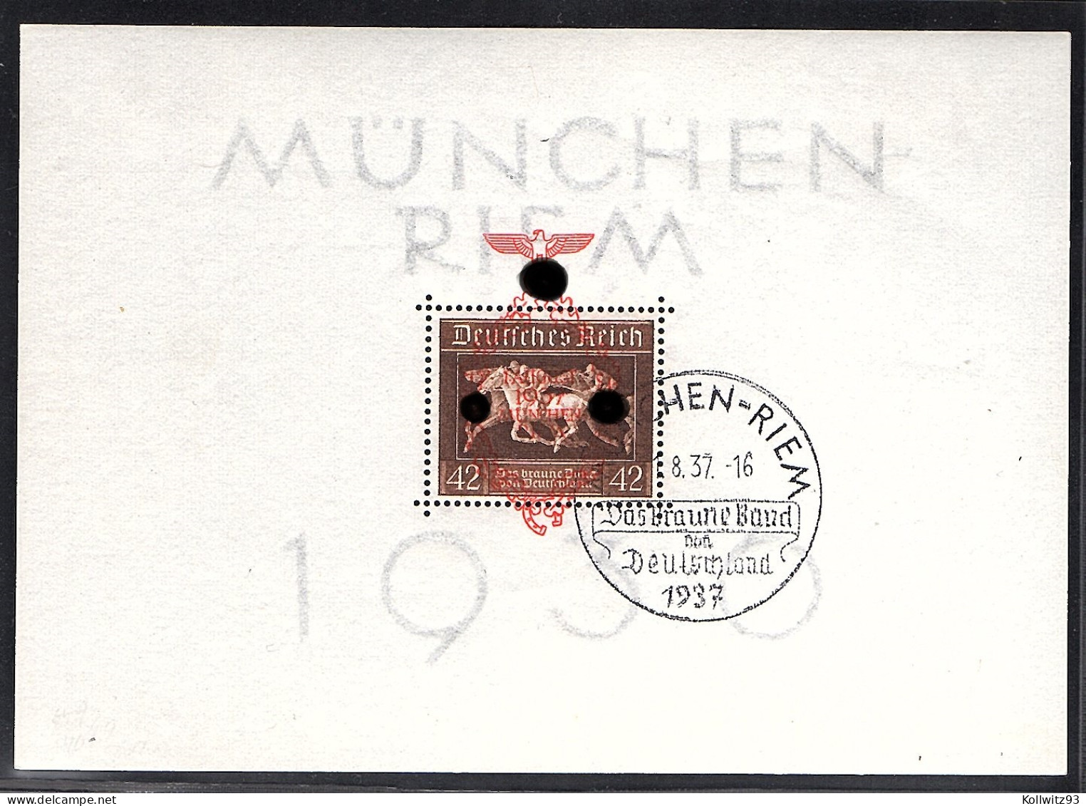 DR. Mi.-Nr. Block 10   München Riem 1936,  Gestempelt, Sign. SchlegelBPP. - Sonstige & Ohne Zuordnung