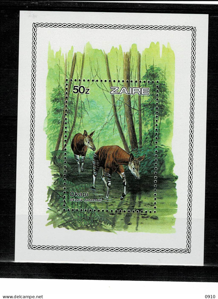 BL58-DE OKAPI WWF OKAPIA JOHNSTONI-XX - Unused Stamps