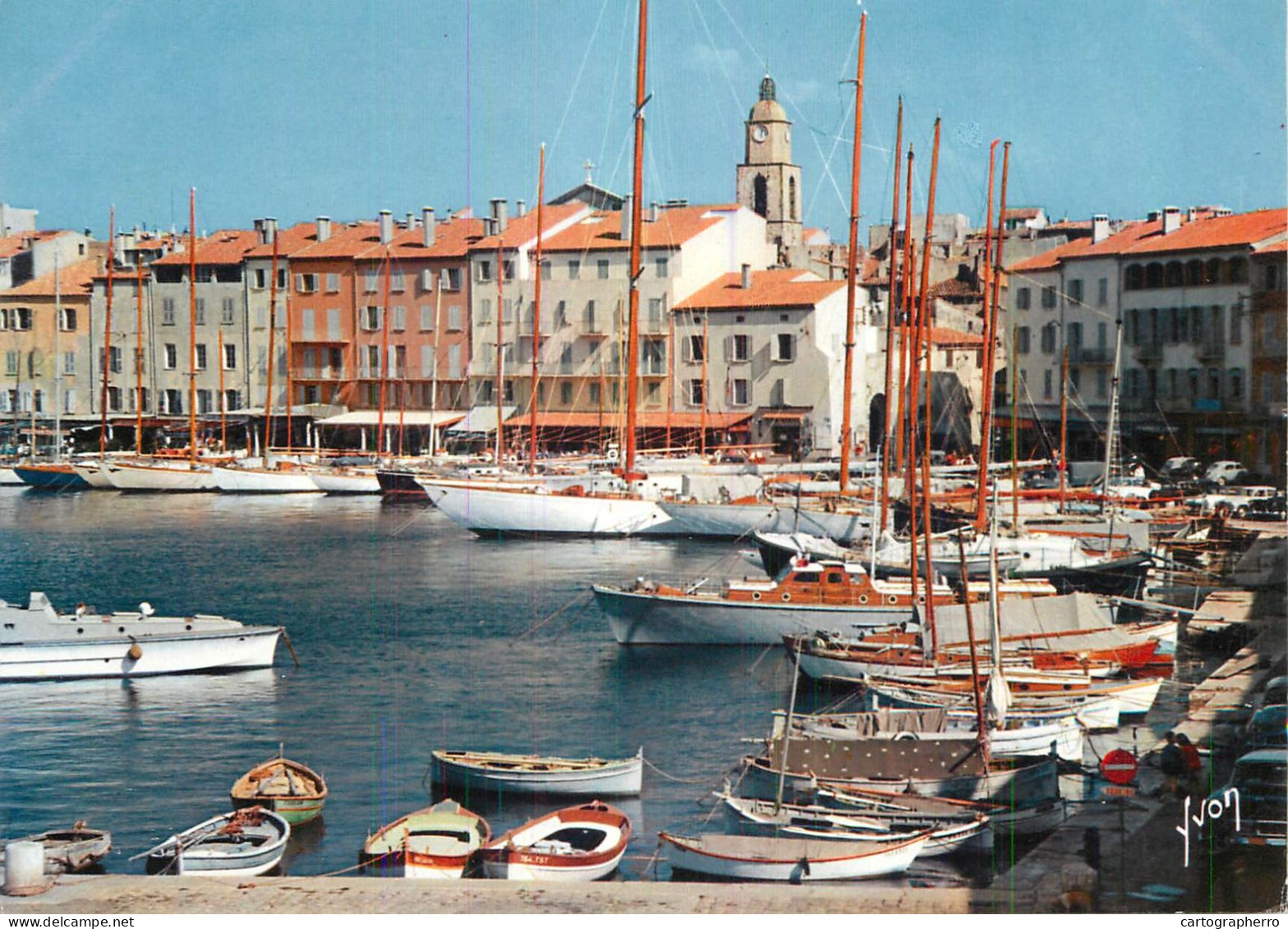 Navigation Sailing Vessels & Boats Themed Postcard Var St. Tropez Harbour Yacht - Veleros