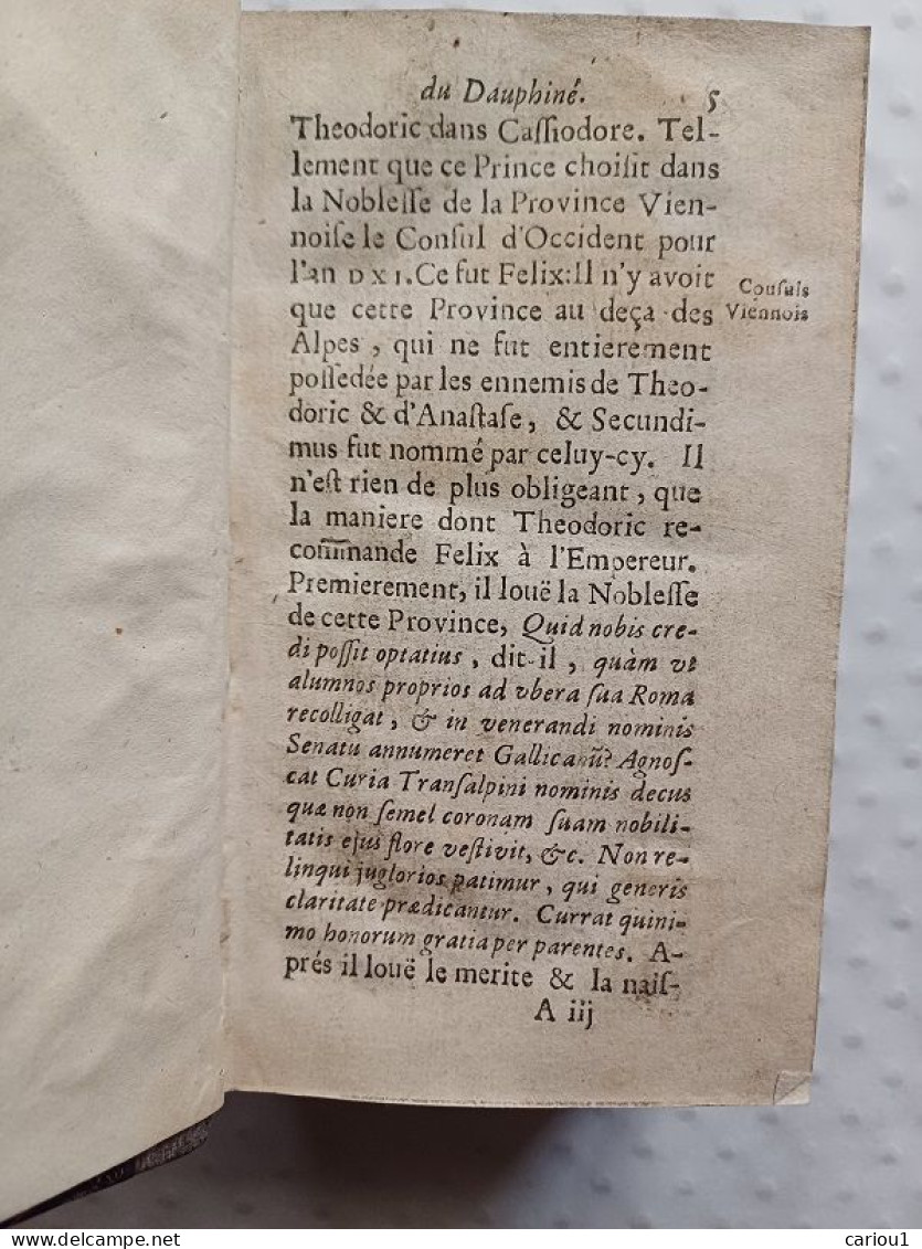 C1 CHORIER Estat Politique Du DAUPHINE T. 3 NOBILIAIRE + SUPPLEMENT 1671 1672 Grenoble Port Inclus France - Bis 1700