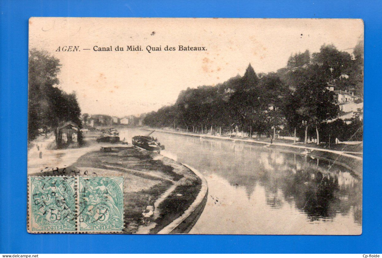 47 - AGEN . CANAL DU MIDI . QUAI DES BATEAUX - Ref. N°39003 - - Agen