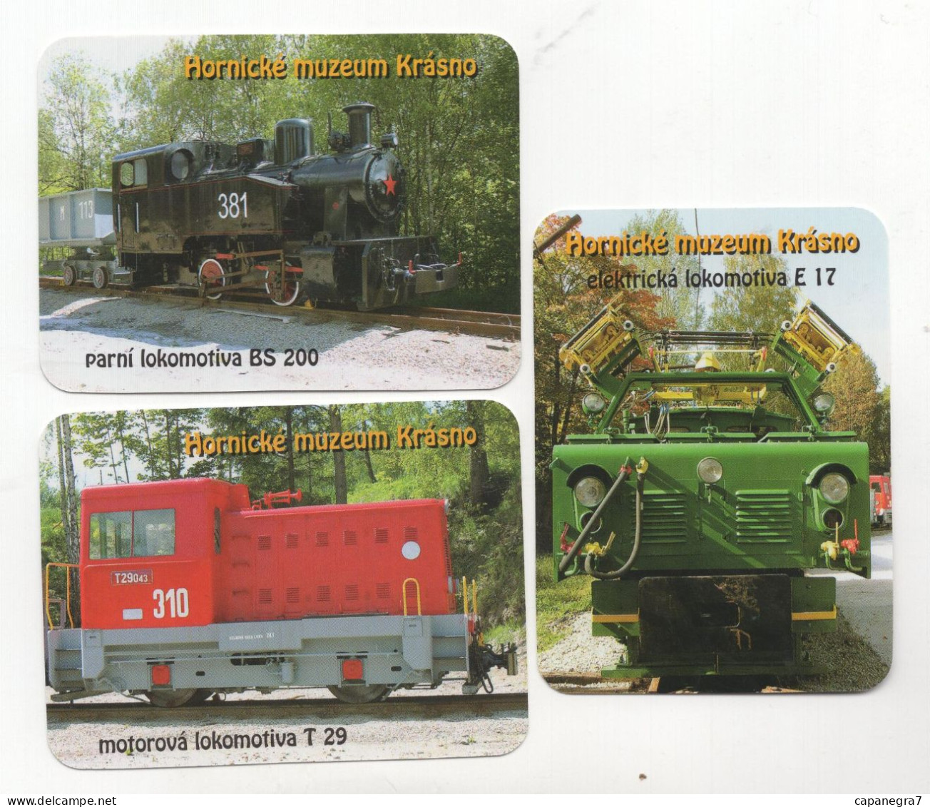 3 Calendars Diesl Trains, Locomotive, Mining Museum Krásno, Czech Rep., 2005, 80 X 50 Mm - Klein Formaat: 2001-...