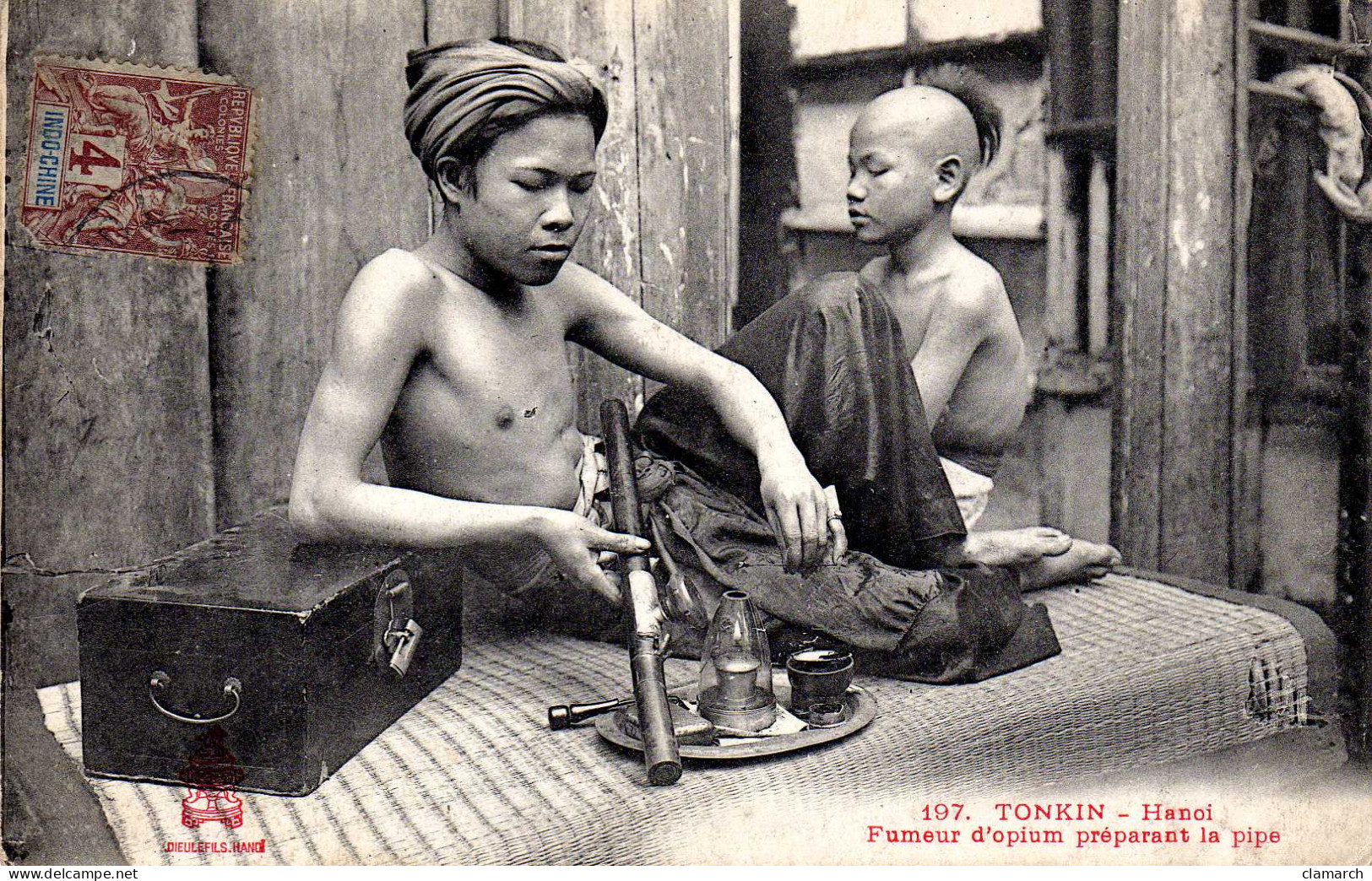VIETNAM-Tonkin-Hanoï-Fumeur D'Opium Préparant La Pipe - 107 - Viêt-Nam