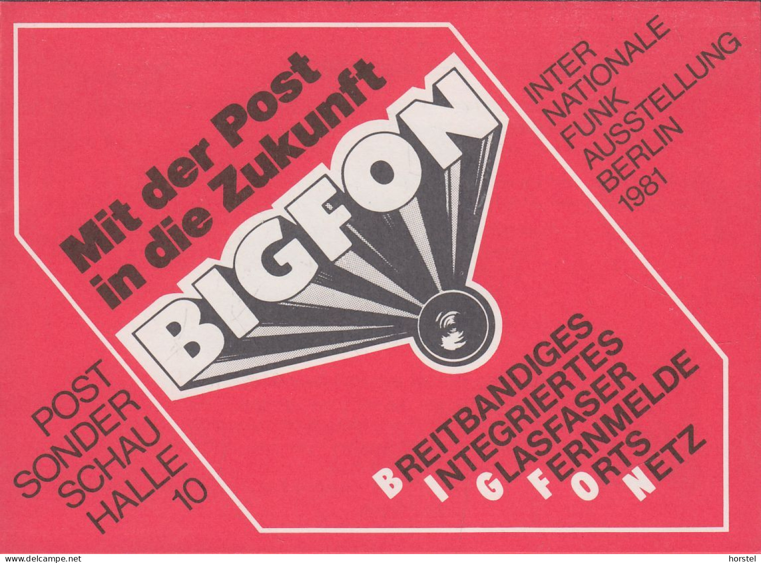 Berlin Mi Nr. 649 Sonderpostklappkarte Funkausstellung 1981 - BIGFON - Comic - Maximumkarten (MC)