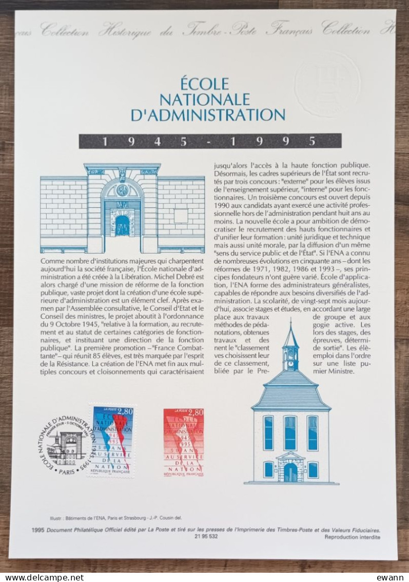 COLLECTION HISTORIQUE DU TIMBRE - YT N°2971 - Ecole Nationale D'ADMINISTRATION - 1995 - 1990-1999