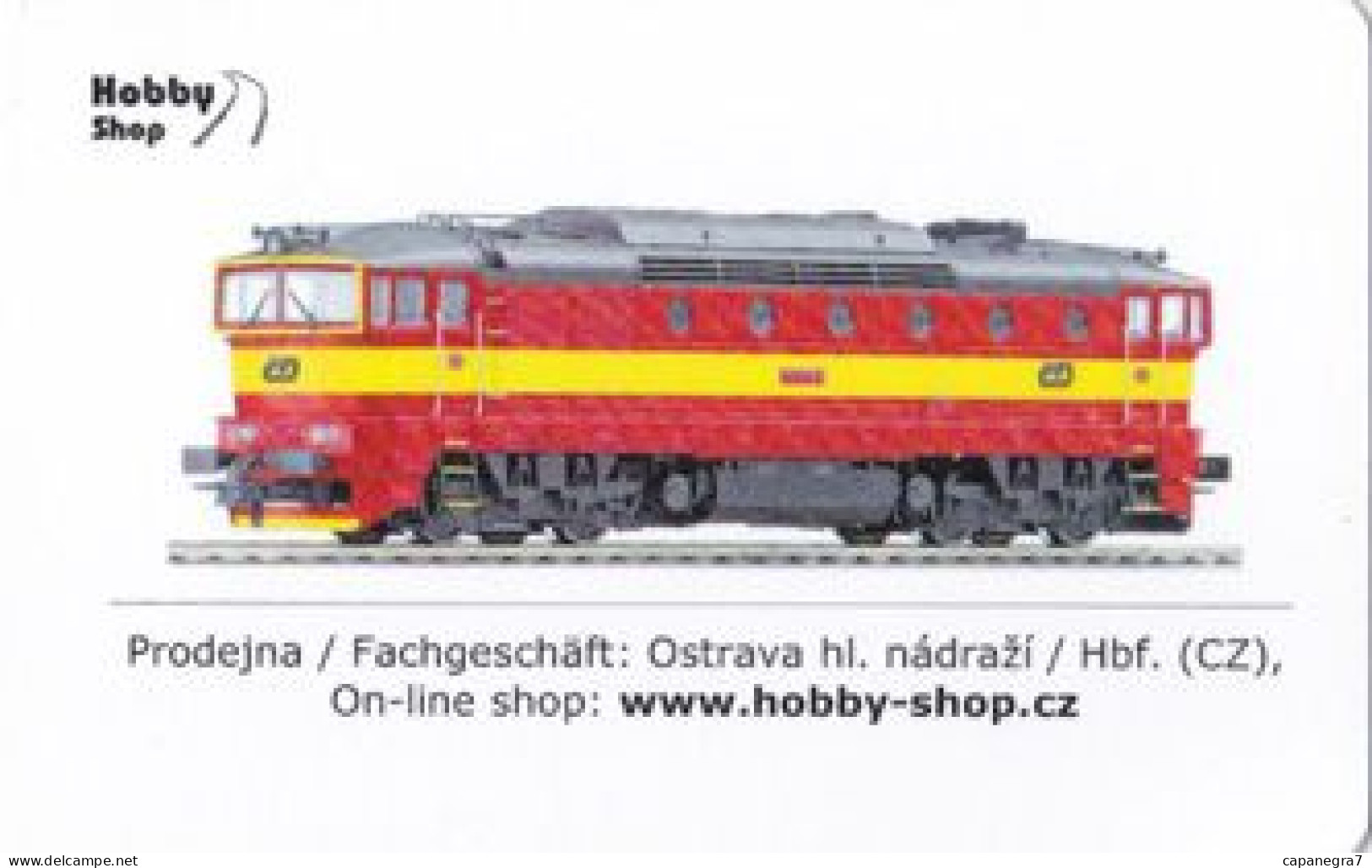 Model Trains, Locomotive, Hobby Shop Ostrava, Czech Rep., 2011, 85 X 55 Mm - Kleinformat : 2001-...
