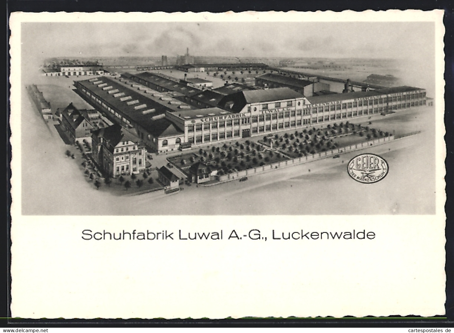 AK Luckenwalde, Schuhfabrik Luwal AG, Fabrikmarke Geier  - Luckenwalde