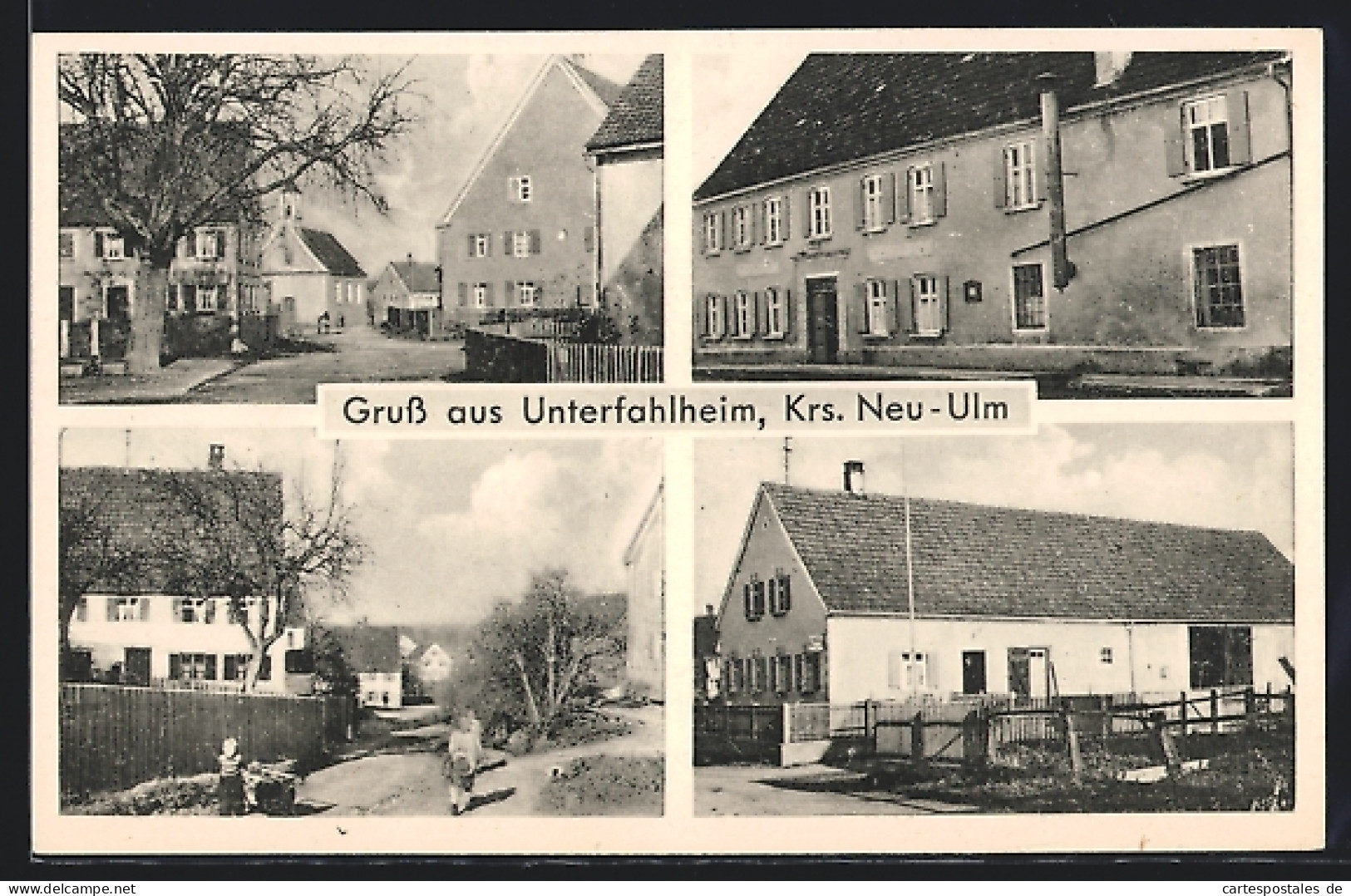 AK Unterfahlheim Krs. Neu-Ulm, Brauerei & Gasthaus Vogt  - Neu-Ulm