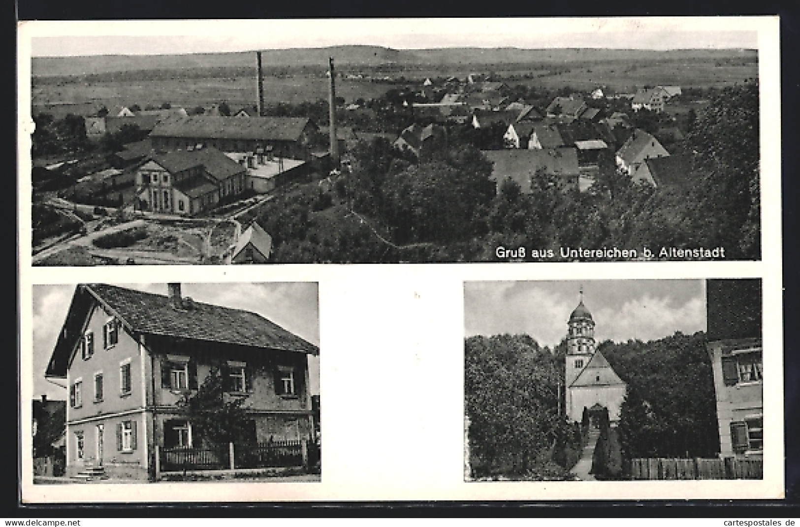 AK Untereichen / Altenstadt, Bäckerei Und Kolonialwarenladen Hans Medel, Kirche  - Other & Unclassified