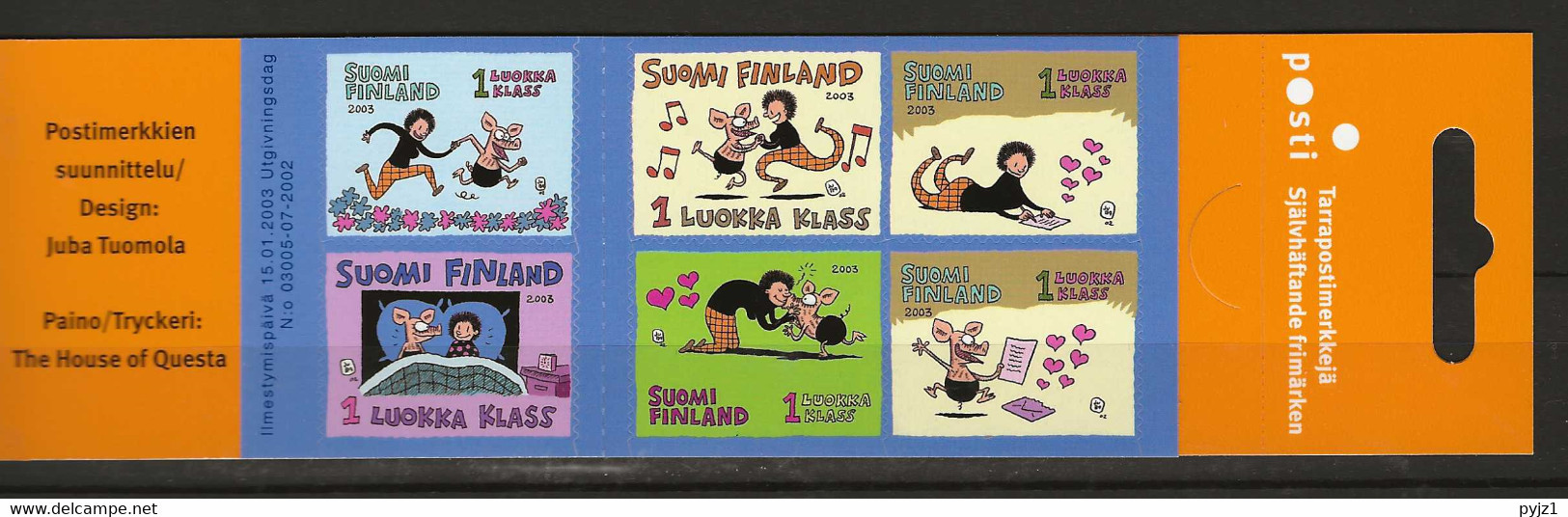 2003 MNH  Booklet, Finland Mi 1635-40  Postfris** - Postzegelboekjes