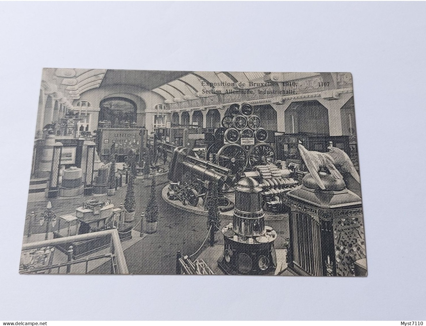 P1 Cp Bruxelles/Exposition De Bruxelles 1910. Section Allemande,  Industriehalle. Série Valentine. - Exposiciones Universales