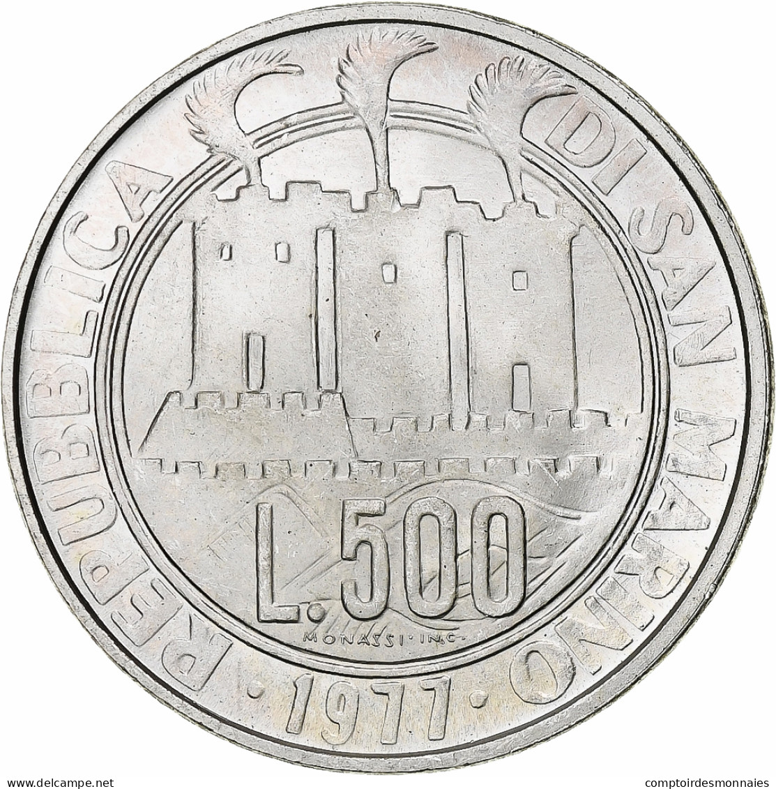 Saint Marin , 500 Lire, 1977, Rome, BE, Argent, SPL, KM:71 - San Marino