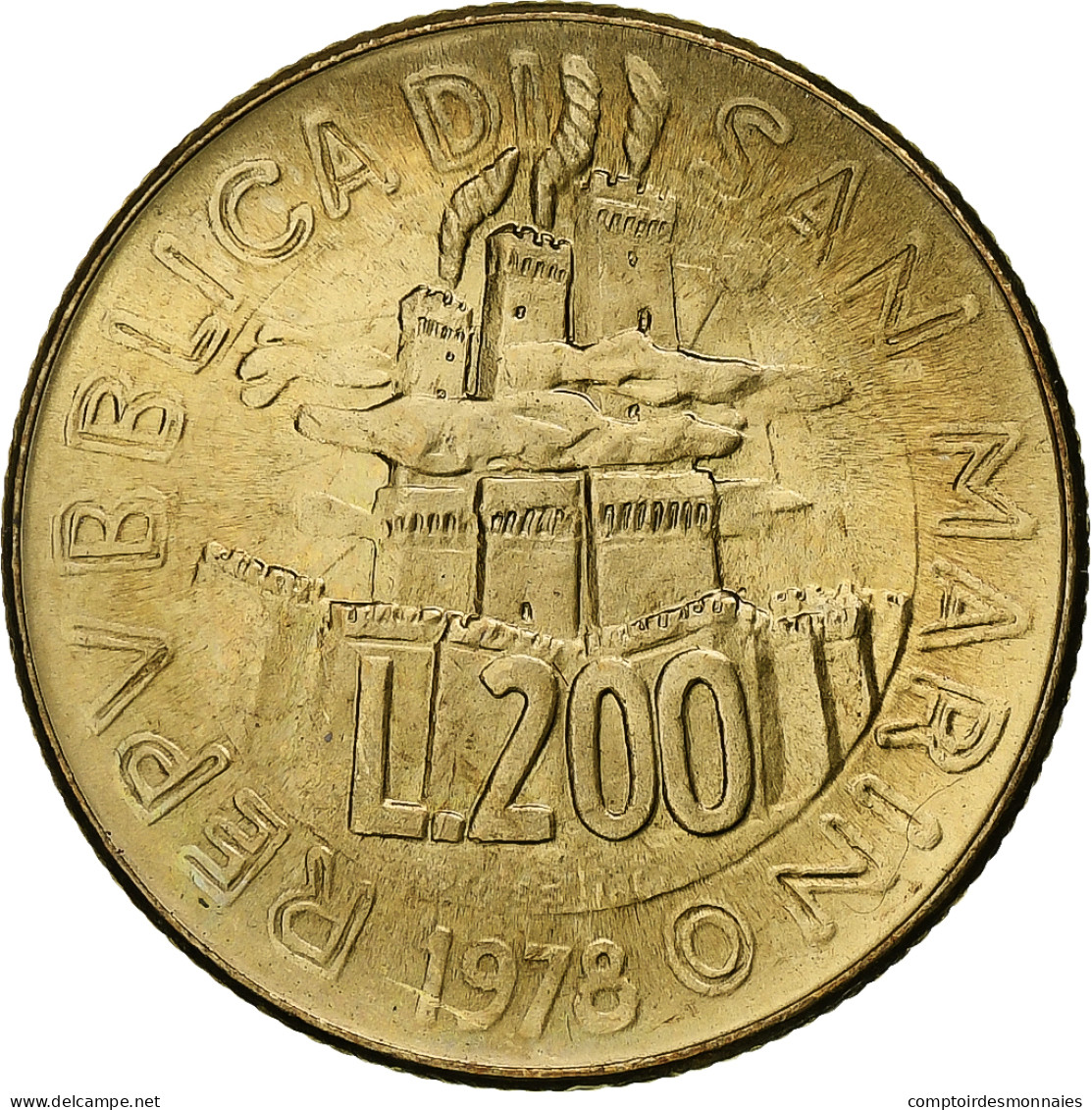 Saint Marin , 200 Lire, 1978, Rome, BU, Bronze-Aluminium, SPL, KM:83 - Saint-Marin