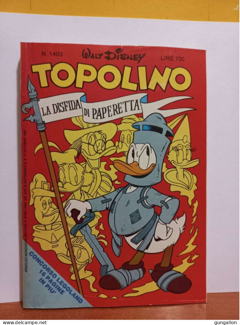 Topolino (Mondadori 1982)  N. 1403 - Disney