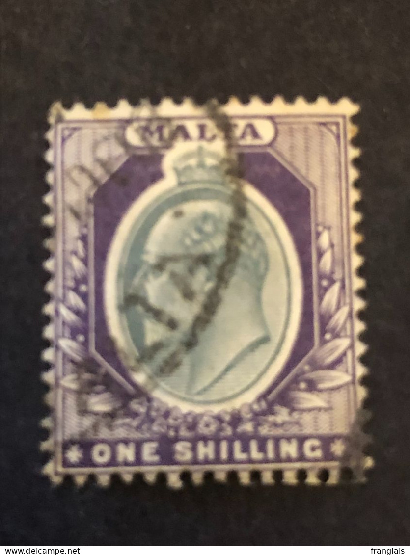 MALTA  SG 54  1s Grey And Violet  FU - Malta (...-1964)