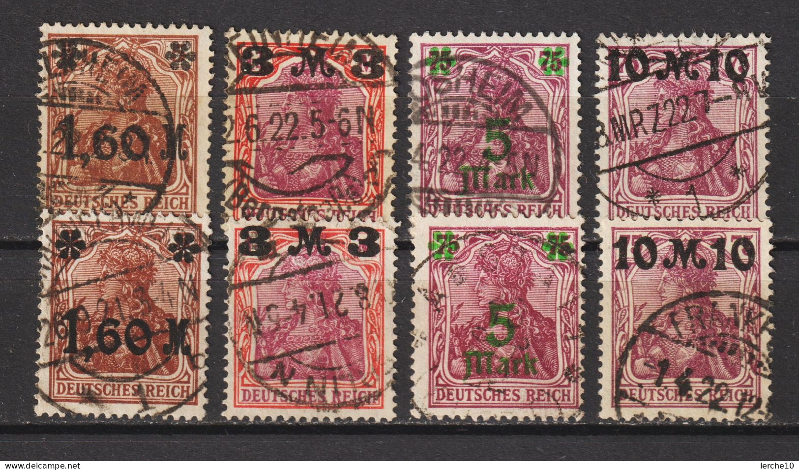 MiNr. 154-157 I+II Gestempelt, Geprüft  (0306) - Used Stamps