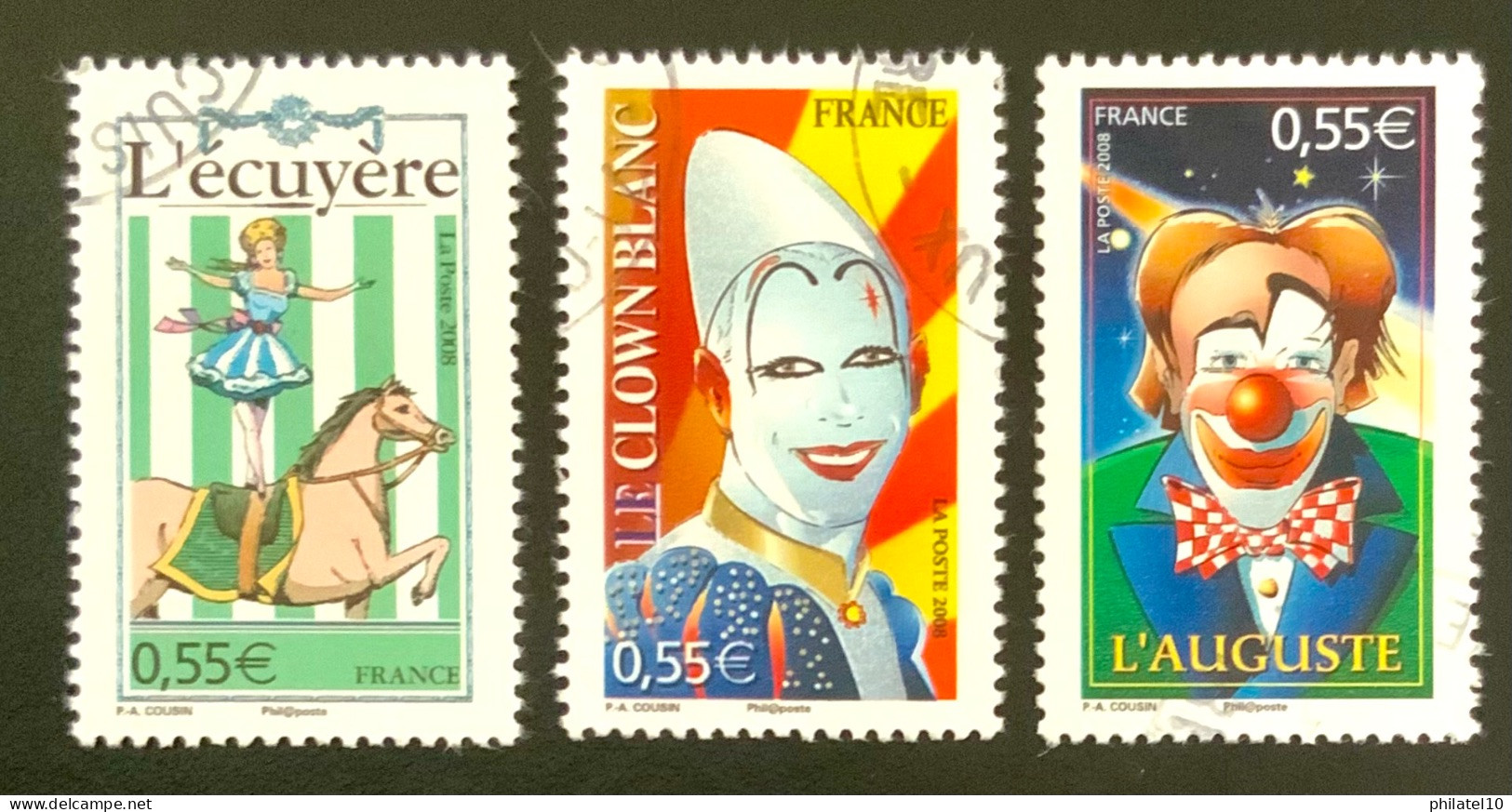 2008 FRANCE L’AUGUSTE .L ‘ÉCUYÈRE . LE CLOWN BLANC - OBLITERE - Used Stamps