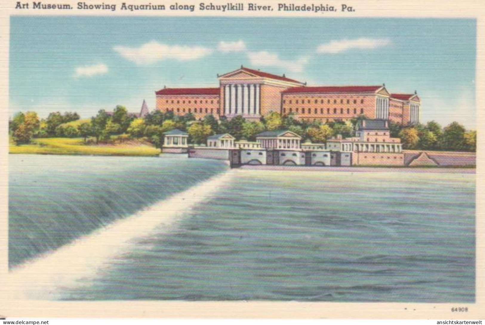Philadelphia, Pa. Art Museum Showing Aquarium Along Schuylkill River Ngl #223.207 - Other & Unclassified
