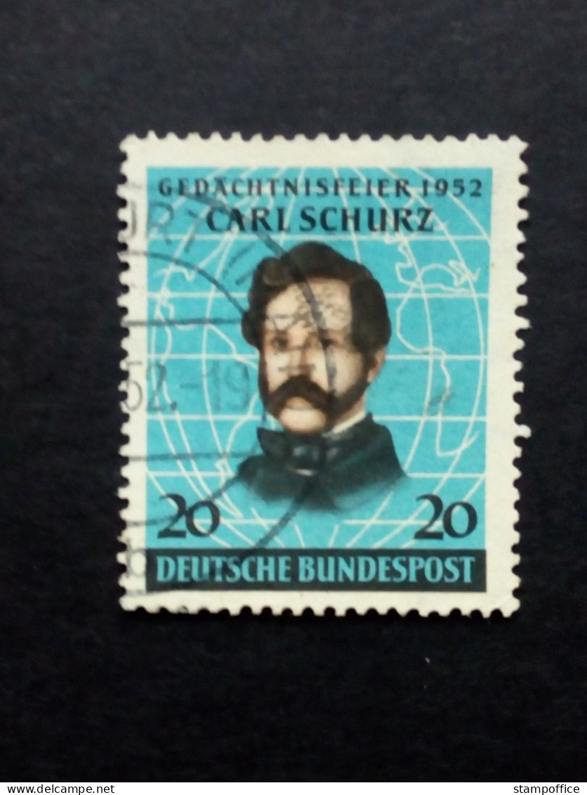 DEUTSCHLAND MI-NR. 155 GESTEMPELT(USED) CARL SCHURZ 1952 - Used Stamps