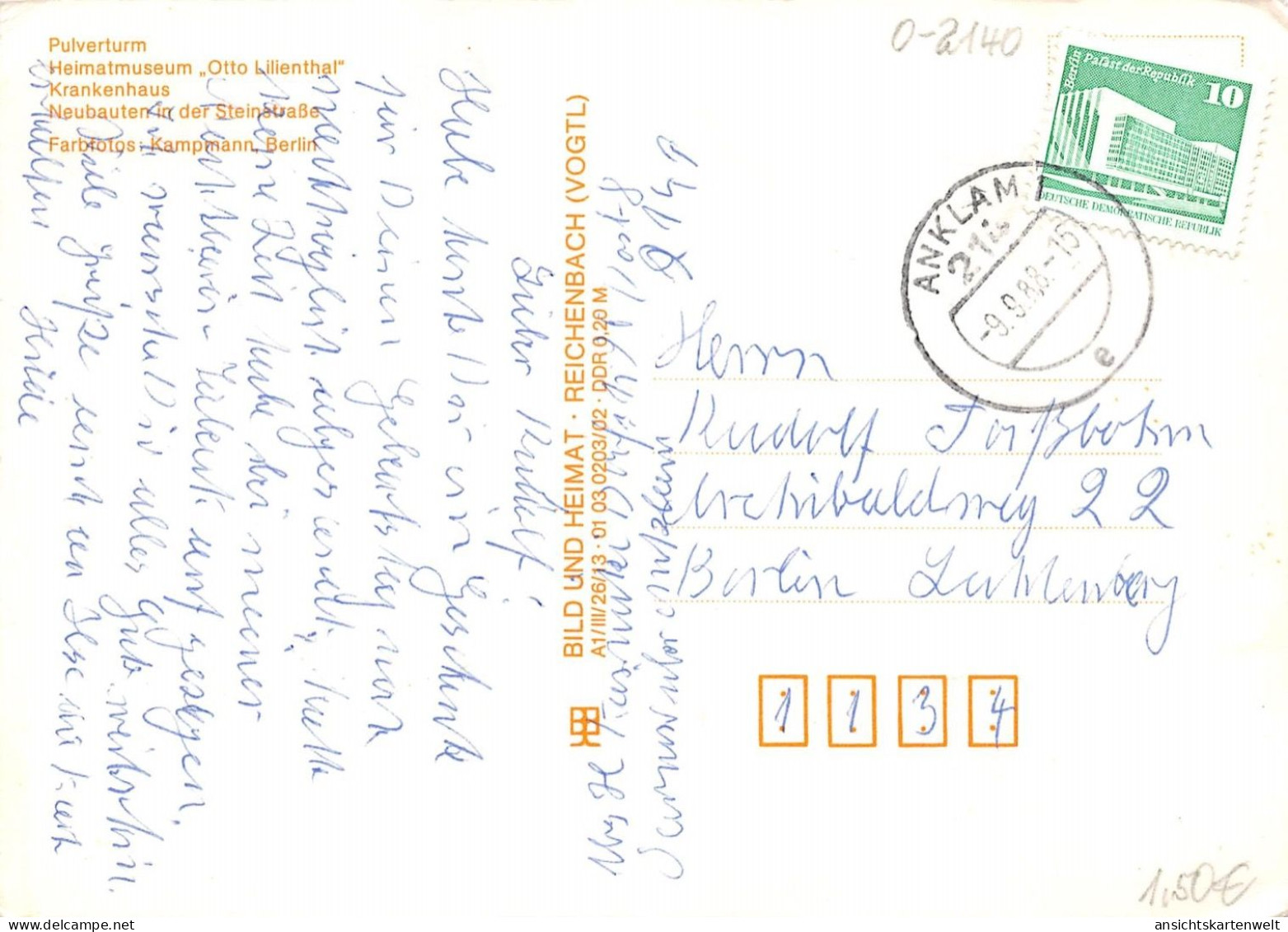 Anklam Teilansichten Gl1988 #169.260 - Altri & Non Classificati