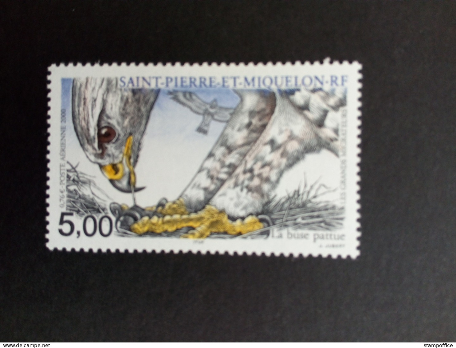 SAINT-PIERRE ET MIQUELON MI-NR. 821 POSTFRISCH(MINT) ZUGVÖGEL 2000 RAUHFUSSBUSSARD - Unused Stamps