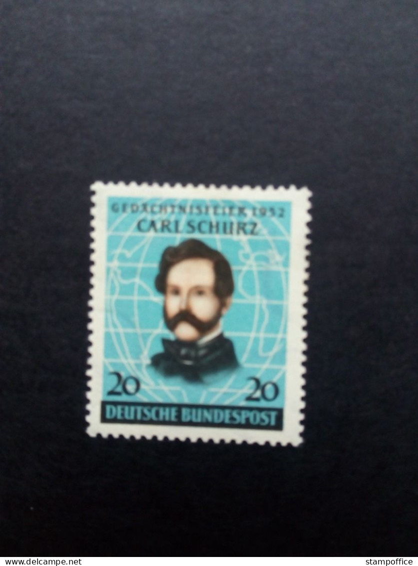 DEUTSCHLAND MI-NR. 155 POSTFRISCH(MINT) CARL SCHURZ 1952 - Ongebruikt