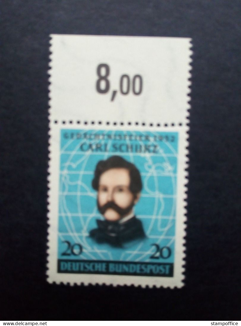 DEUTSCHLAND MI-NR. 155 POSTFRISCH(MINT) MIT OBERRAND CARL SCHURZ 1952 - Unused Stamps