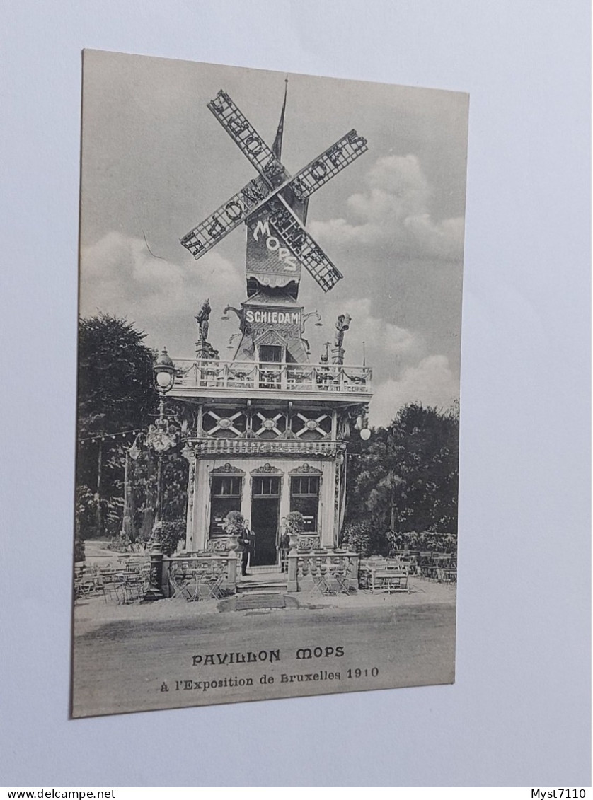 P1 Cp Bruxelles/Pavillon Mops à L'exposition De Bruxelles 1910. - Exposiciones Universales