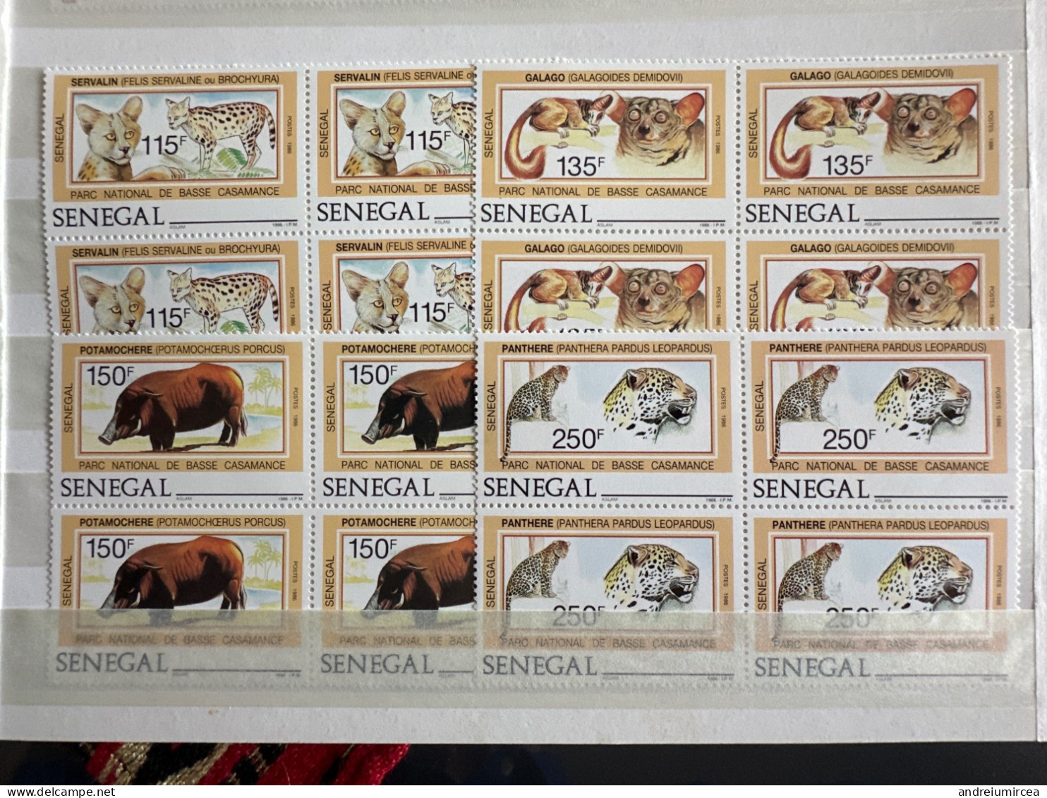 Senegal 1986 MNH Animals Bloc De 4 - Sonstige & Ohne Zuordnung