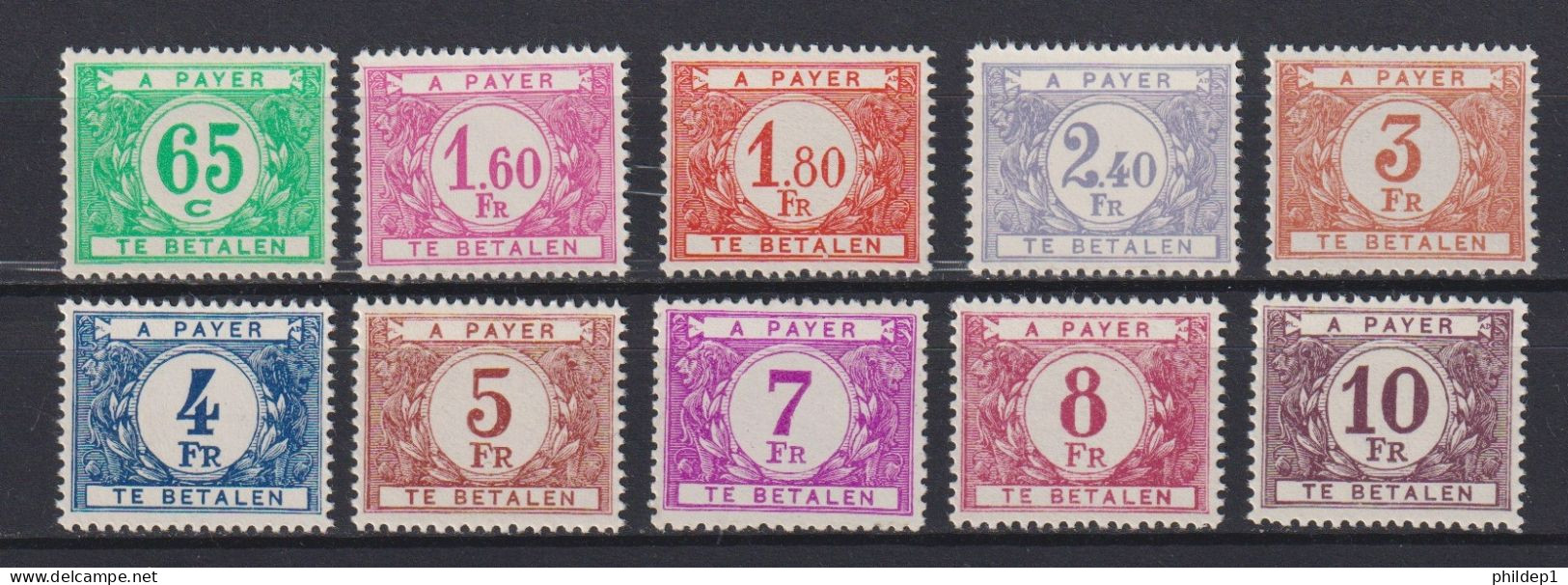 Belgique: COB N° TX56/65 **, MNH, Neuf(s). TTB !!! Voir Le(s) Scan(s) !!! - Briefmarken